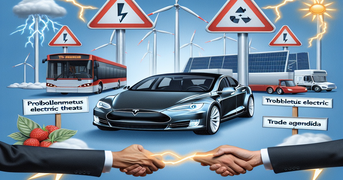 Main image to the post Tesla Threats, Troublesome EV Buses, and a New U.S. Energy and Trade Agenda
