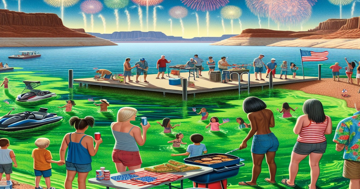 Main image to the post Toxic Algae Bloom Disrupts Fourth of July Enjoyment at Lake Powell