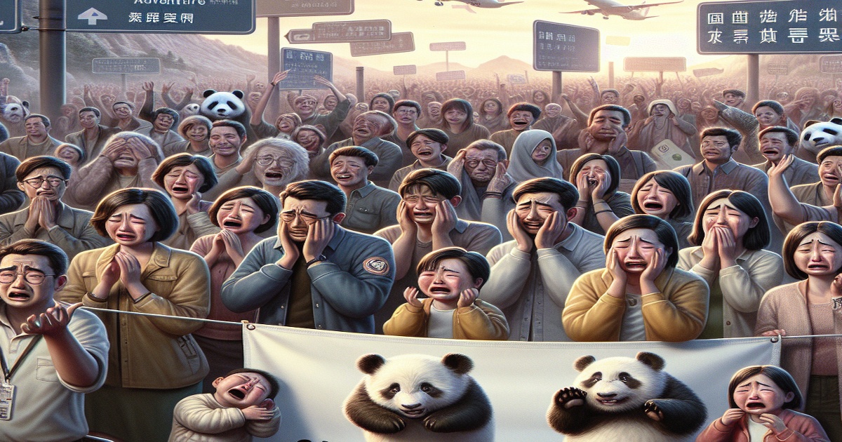 Main image to the post Adventure World Bids a Tearful Farewell to Beloved Panda Family Returning to China
