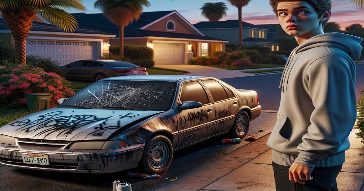 Florida Teen Mistakenly Vandalizes Neighbor's Car in Revenge Plot Gone Wrong