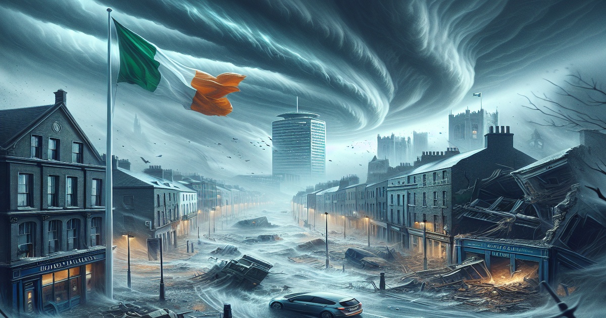 Main image to the post French Storm Sweeps Through Dublin, Leaving Ireland in Ruins