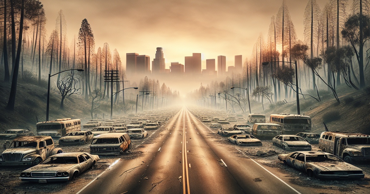 Main image to the post Devastating Wildfires Leave Abandoned Vehicles on Los Angeles Roads