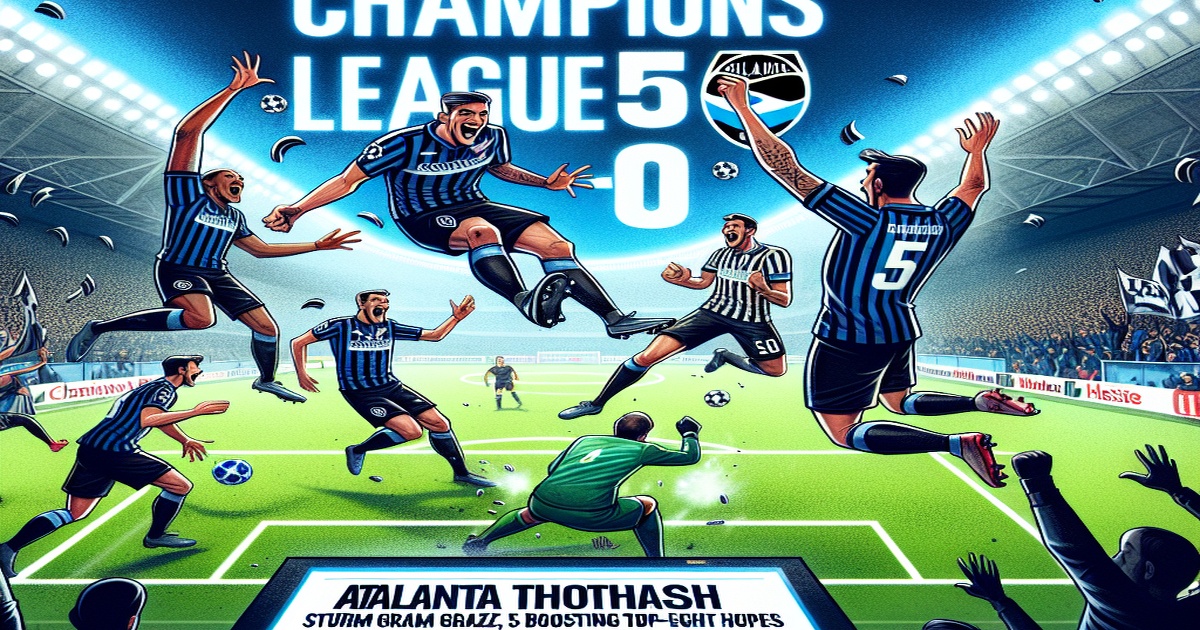 Main image to the post Atalanta Thrash Sturm Graz 5-0 in Champions League, Boosting Top-Eight Hopes