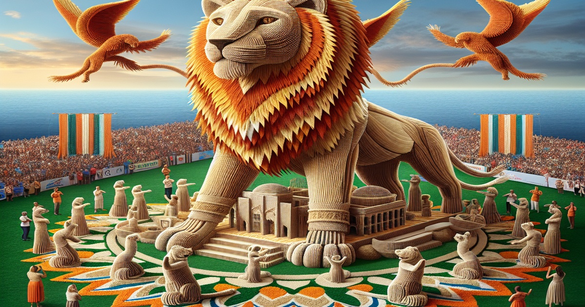 Main image to the post Lionesses Receive Monumental Towel Art Tribute Before Tournament Departure
