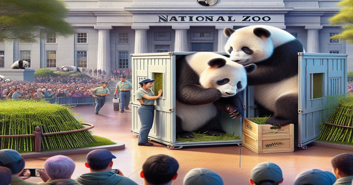 Main image to the post Giant Pandas Bao Li and Qing Bao Arrive at Smithsonian's National Zoo