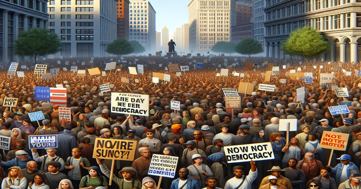 Main image to the post Nationwide Protests Erupt Against Trump's Administration Amid Concerns for Democracy