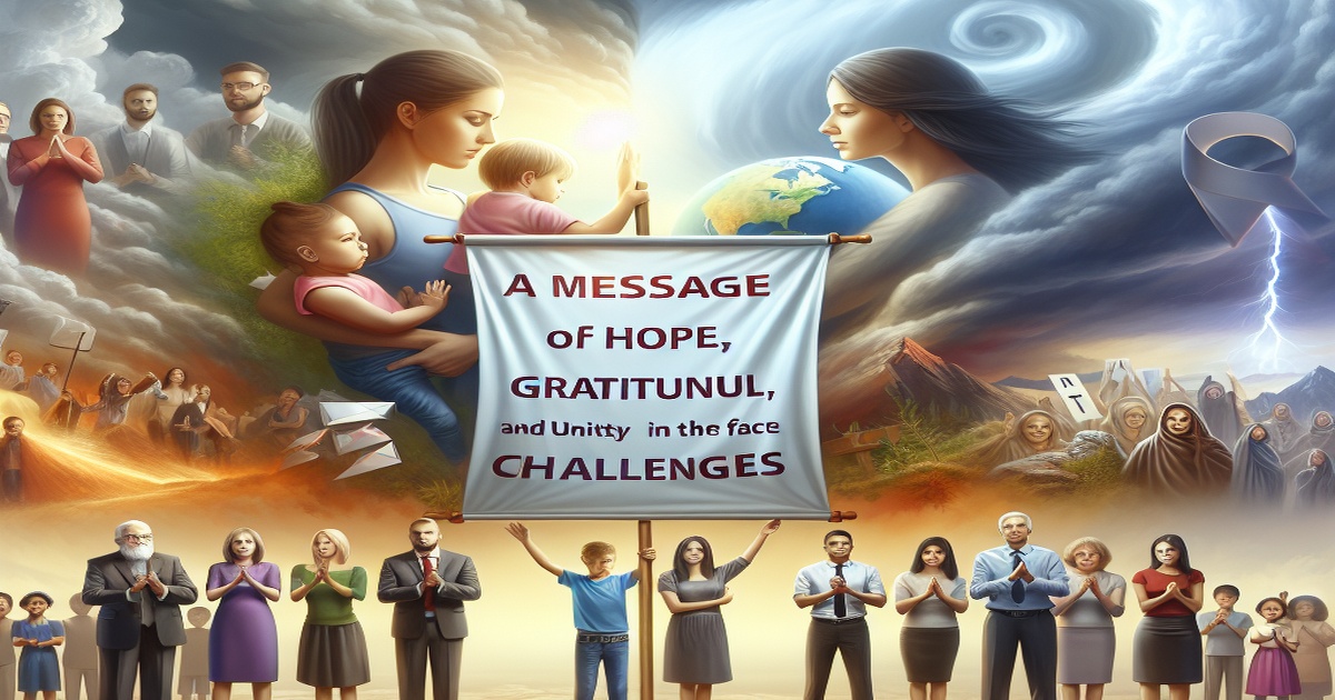 Main image to the post A Message of Hope, Gratitude, and Unity in the Face of Challenges