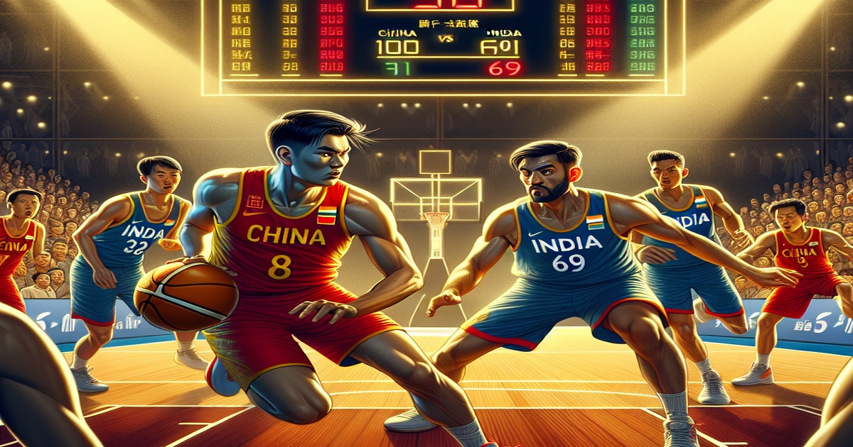 China Dominates India in FIBA Asian Cup with a 100-69 Victory