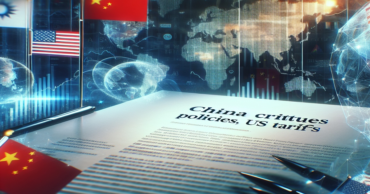 Main image to the post China Slams Taiwan's Policies, Criticizes US Tariffs