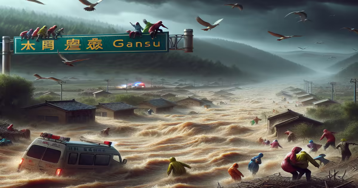 Ten Dead and 33 Missing in Gansu Province Flash Floods