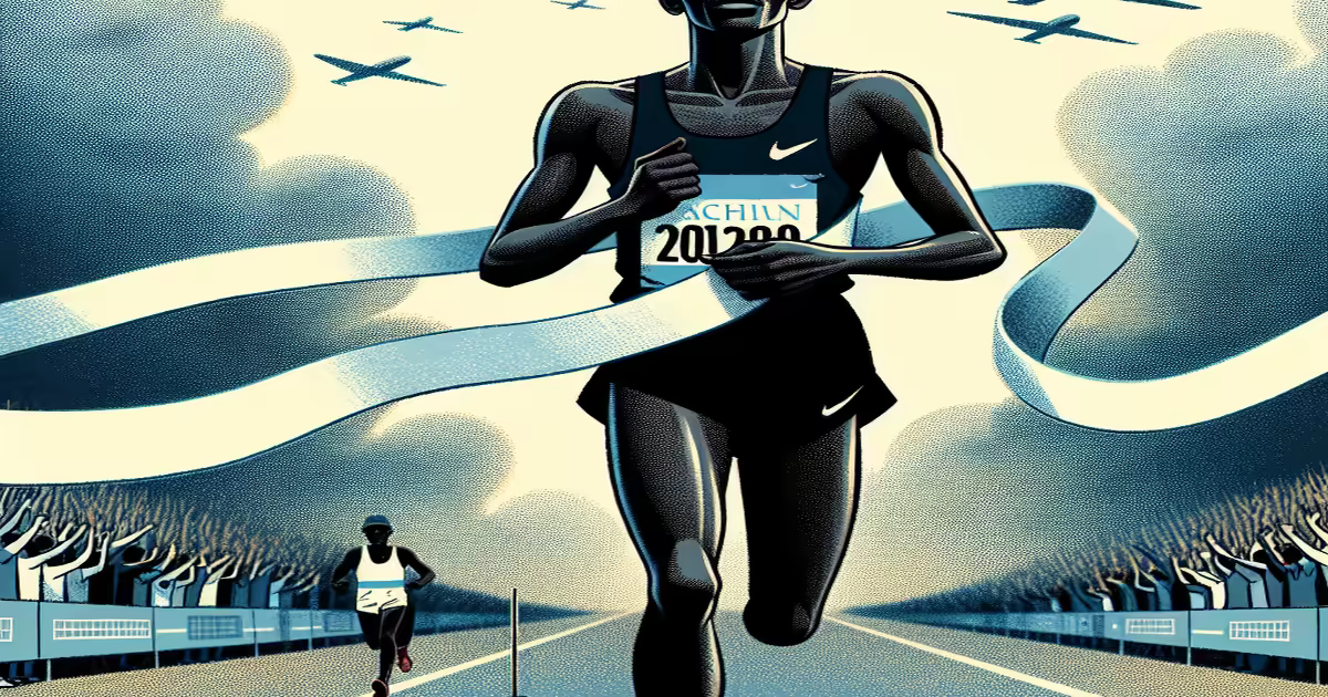 Main image to the post Kenyan Marathon Star Kelvin Kiptum and Coach Killed in Tragic Car Crash