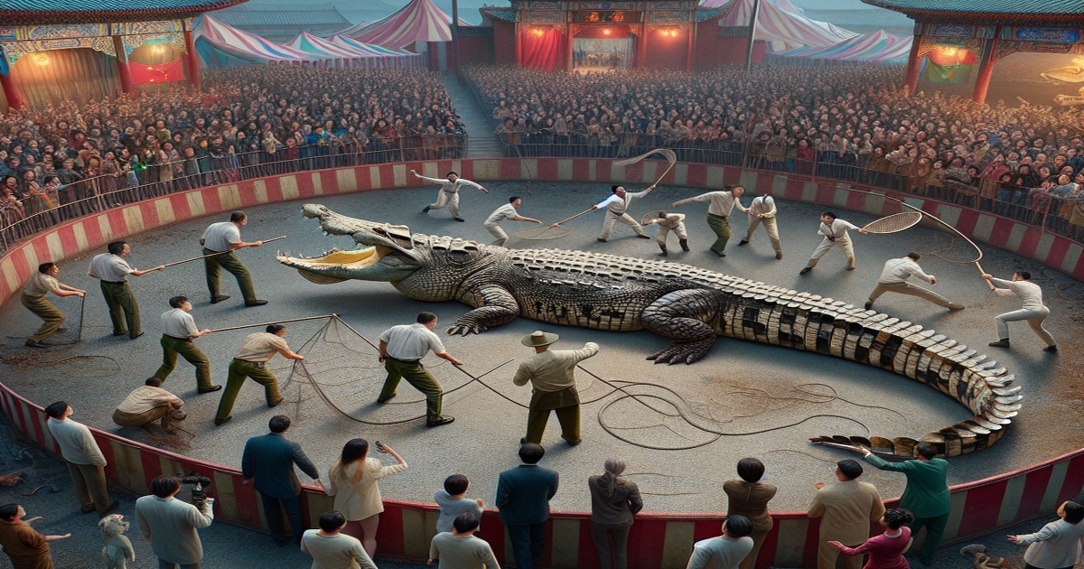 Main image to the post Circus Crocodile Escape in China Leads to Successful Capture