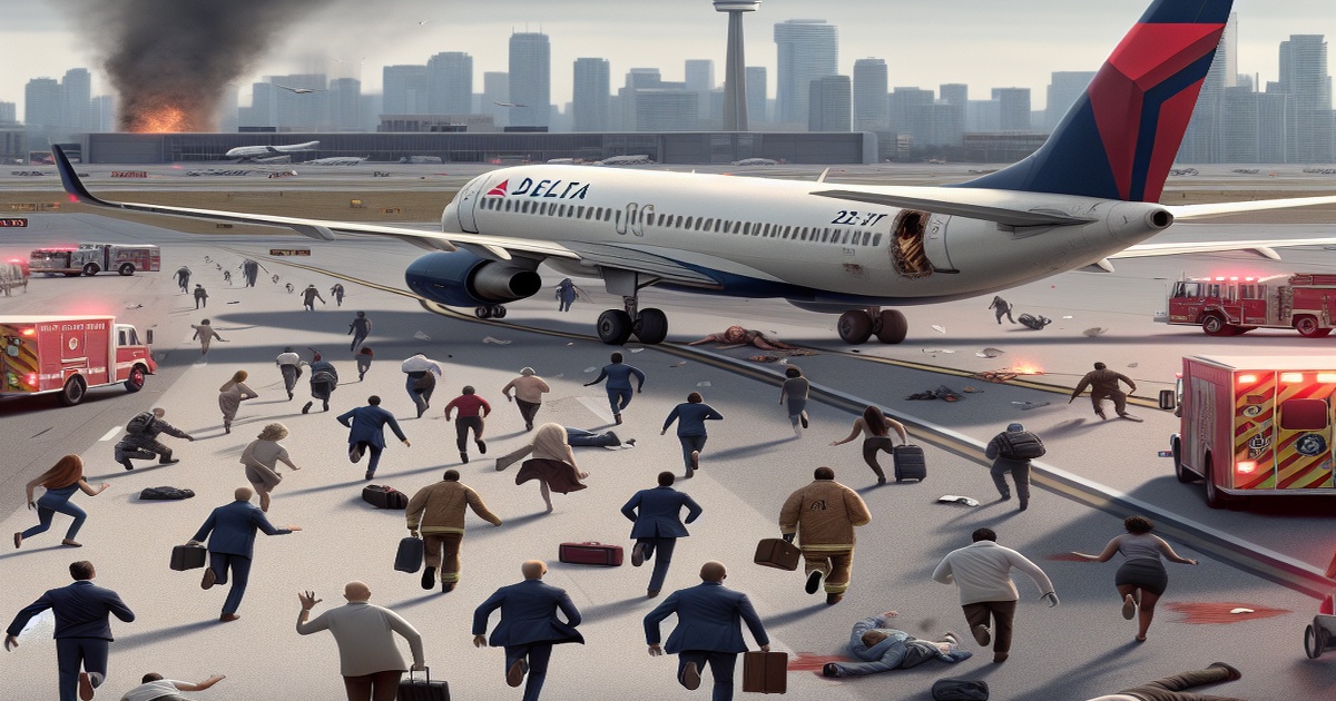 Main image to the post Delta Air Lines Jet Crash Injures 21, Shuts Down Toronto Pearson Airport
