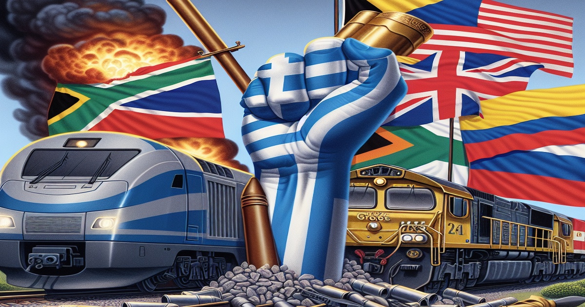Main image to the post Greece Protests Train Crash, South Africa, Malaysia, and Colombia Block Arms to Israel