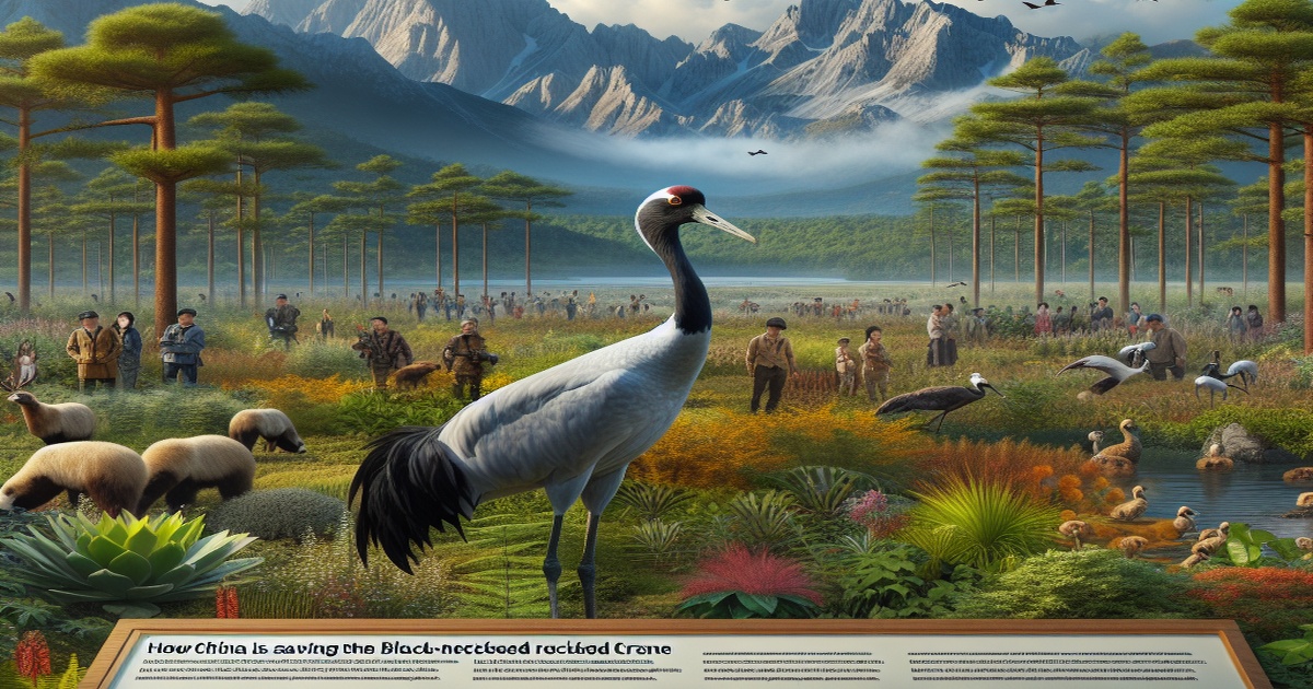 Main image to the post How China is Saving the Black-Necked Crane and Restoring Ecosystems