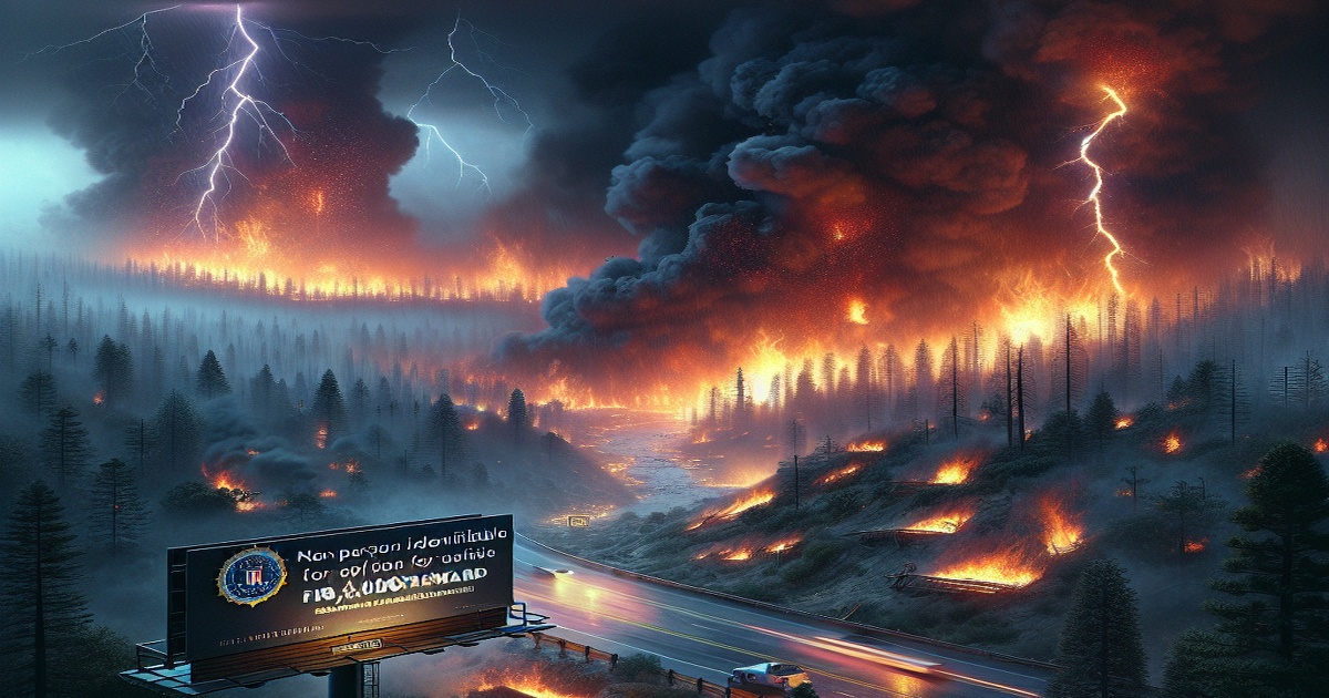 Main image to the post Lightning Strike Ignites Devastating Blaze, FBI Offers $10,000 Reward for Information on Arson