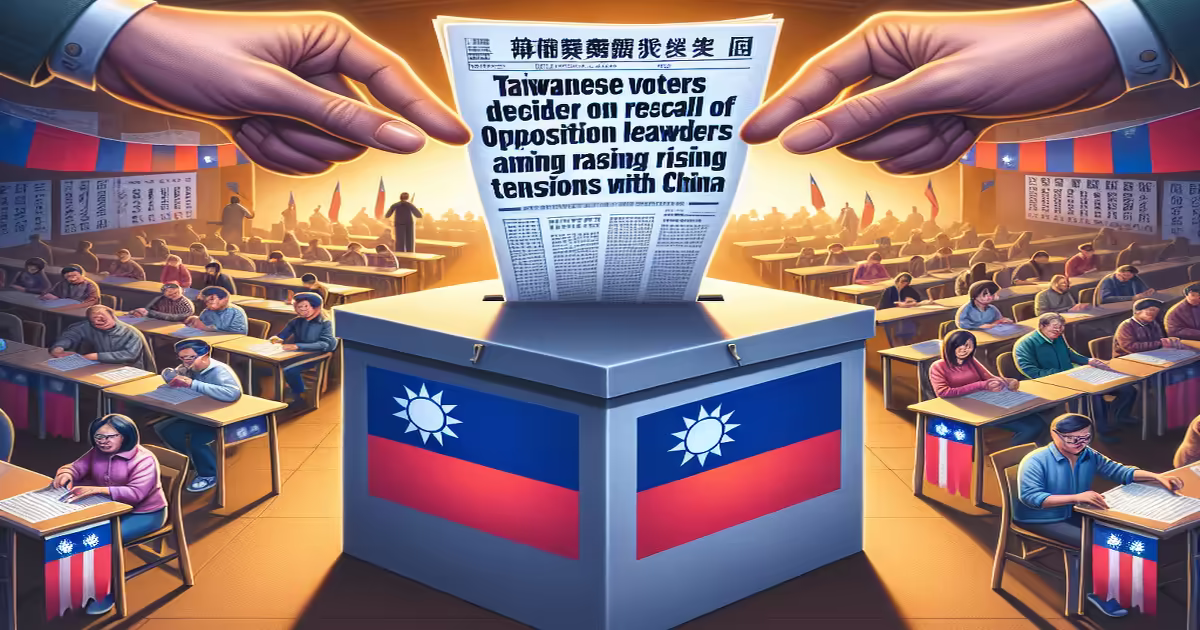 Taiwanese Voters Decide on Recall of Opposition Lawmakers Amid Rising Tensions with China