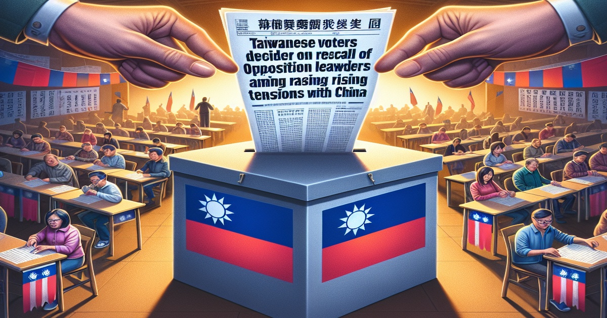 Main image to the post Taiwanese Voters Decide on Recall of Opposition Lawmakers Amid Rising Tensions with China