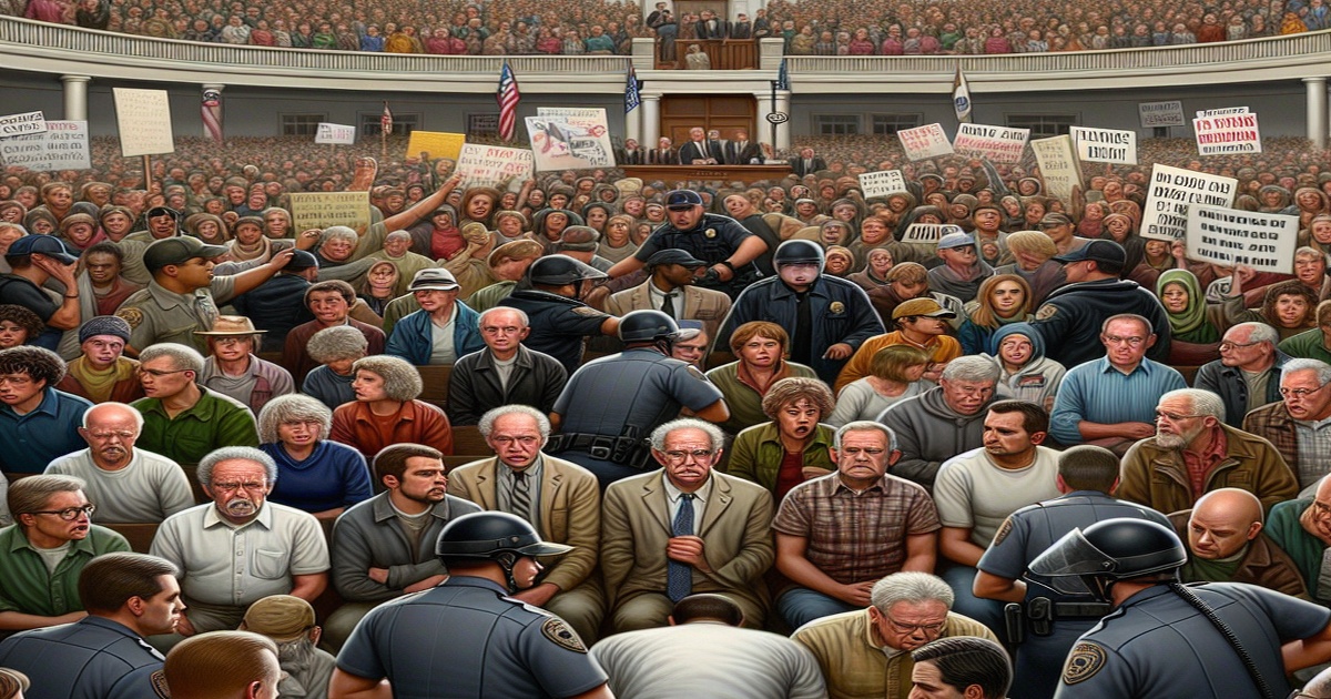 Main image to the post Greene's Town Hall Disrupted by Protests, Resulting in Arrests
