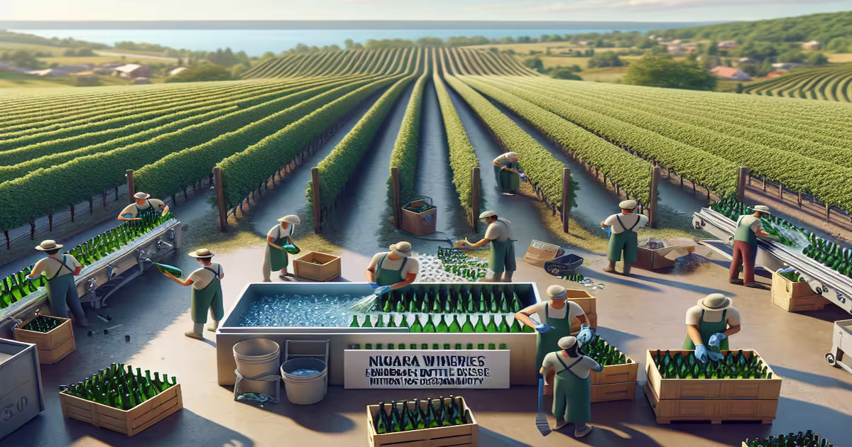 Main image to the post Niagara Wineries Embrace Bottle Reuse Initiative for Sustainability