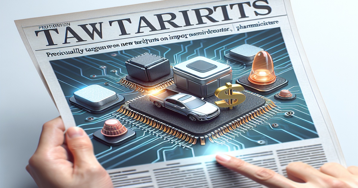 Main image to the post Trump Announces New Tariffs on Imports, Targeting Autos, Semiconductors, and Pharmaceuticals