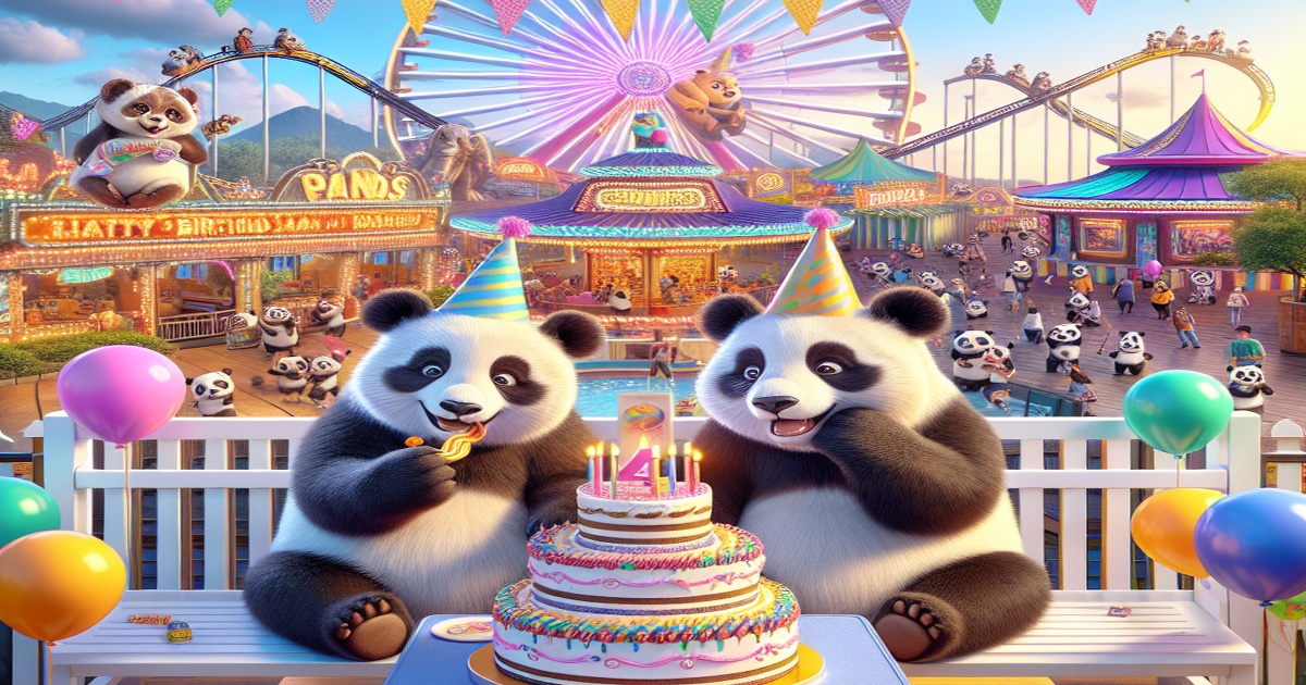 Main image to the post Giant Panda Twins Celebrate Fourth Birthday at Locajoy Theme Park