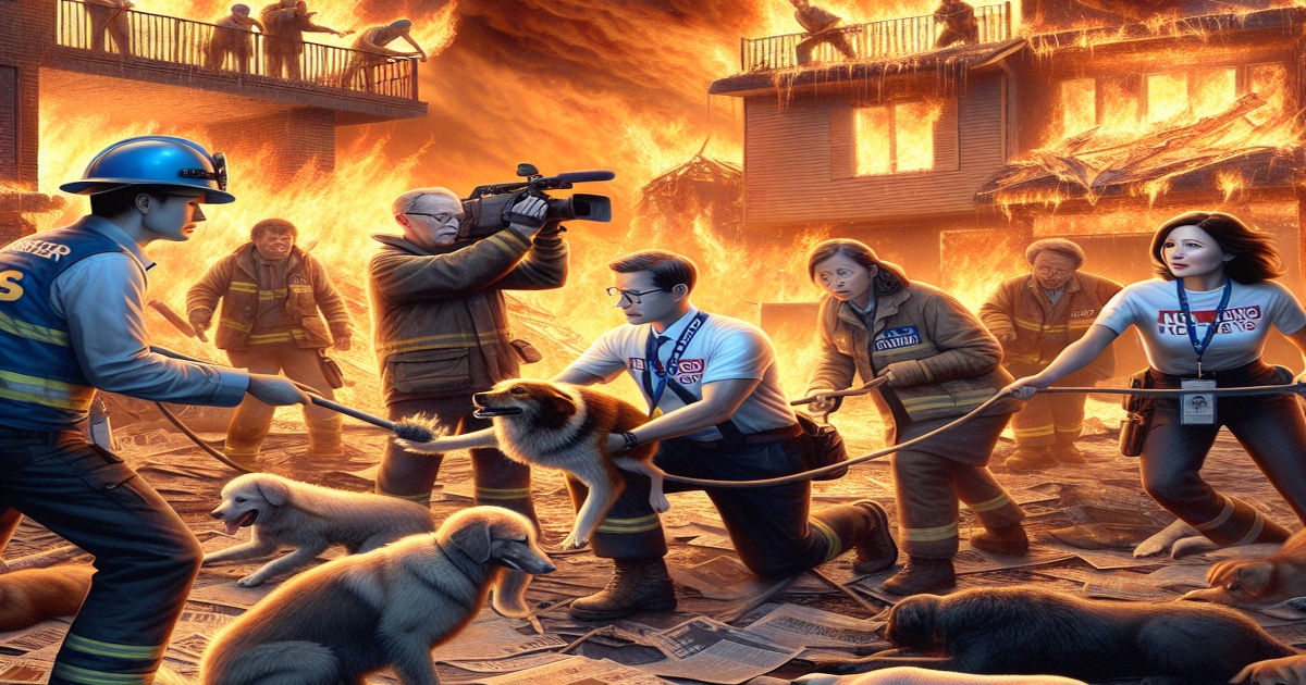Main image to the post Heroic CBS News Team Rescues Dogs from Burning Home in Palisades Fire