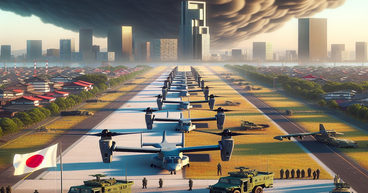 Main image to the post Japan's Osprey Deployment Fuels Military Buildup, Raising Concerns