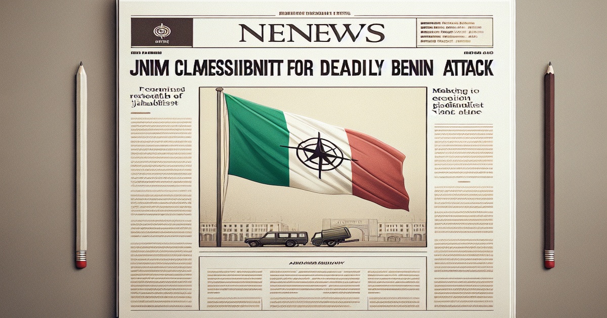 Main image to the post JNIM Claims Responsibility for Deadly Benin Attack, Marking Escalation of Jihadist Violence