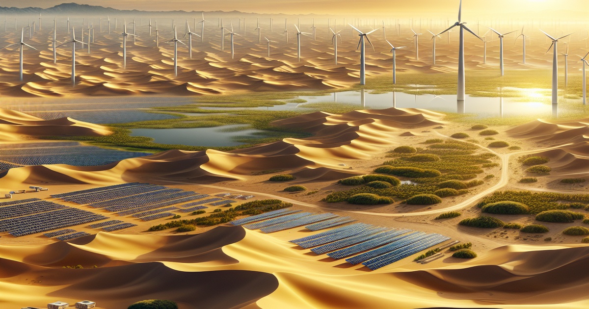 Main image to the post Kubuqi Desert's Transformation into a Renewable Energy Oasis