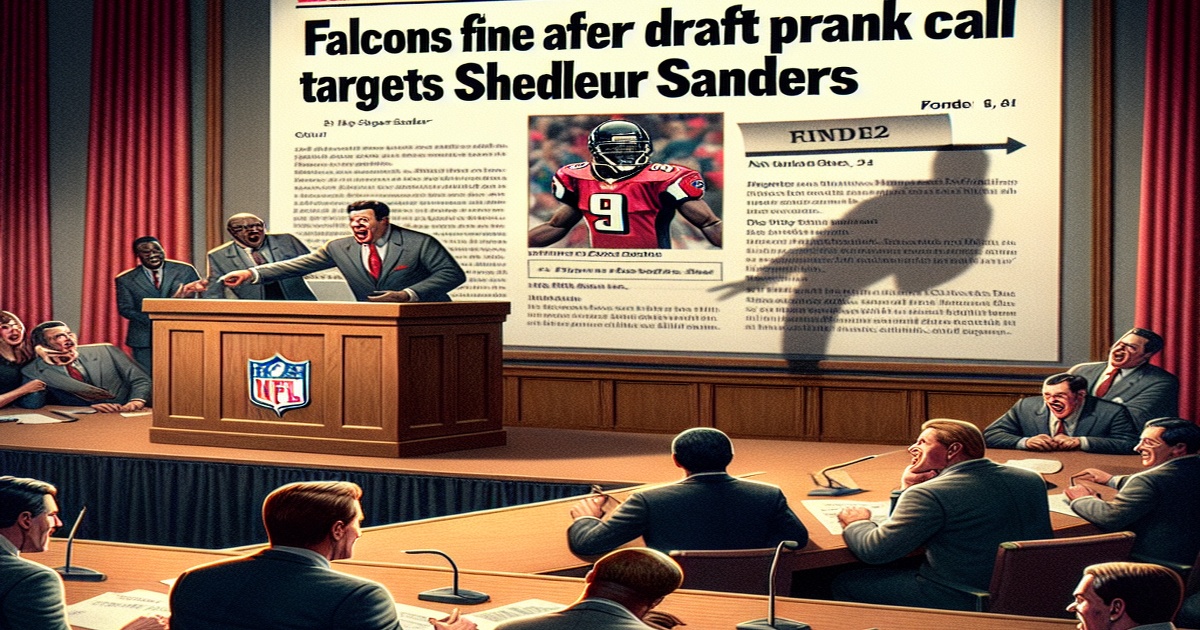 Main image to the post Falcons Fined After Draft Prank Call Targets Shedeur Sanders