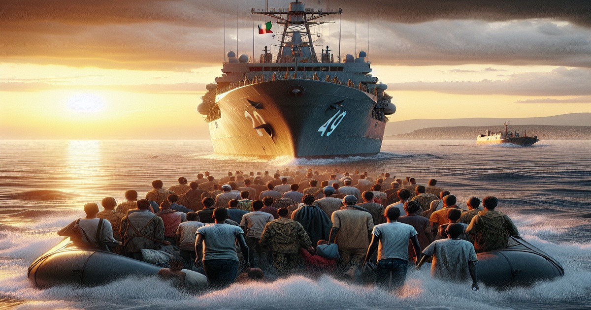 Main image to the post Italian Navy Transfers 49 Migrants to Albania Amid Controversy over Relocation Plan