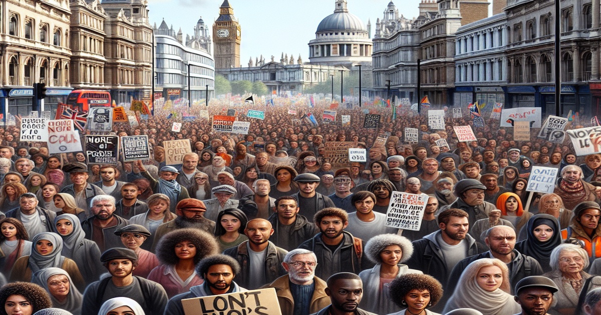 Main image to the post Pro-Palestine March in London Amidst Government Crackdown on Activist Group