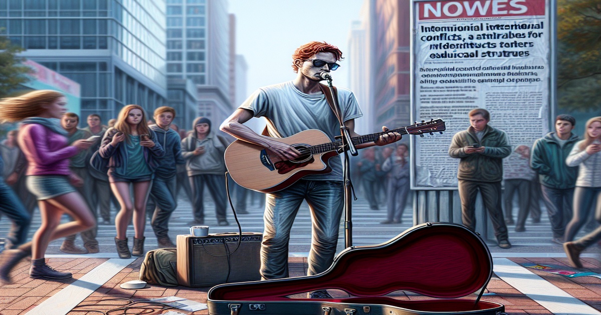 Main image to the post Sheeran's Street Performance Halted, Hamas Threatens Retaliation, Gaza Universities in Ruins