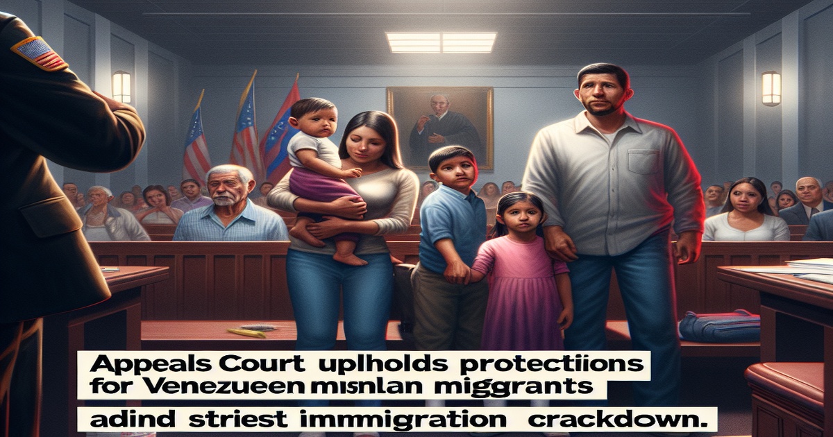 Main image to the post Appeals Court Upholds Protections for Venezuelan Migrants Amid Trump's Immigration Crackdown