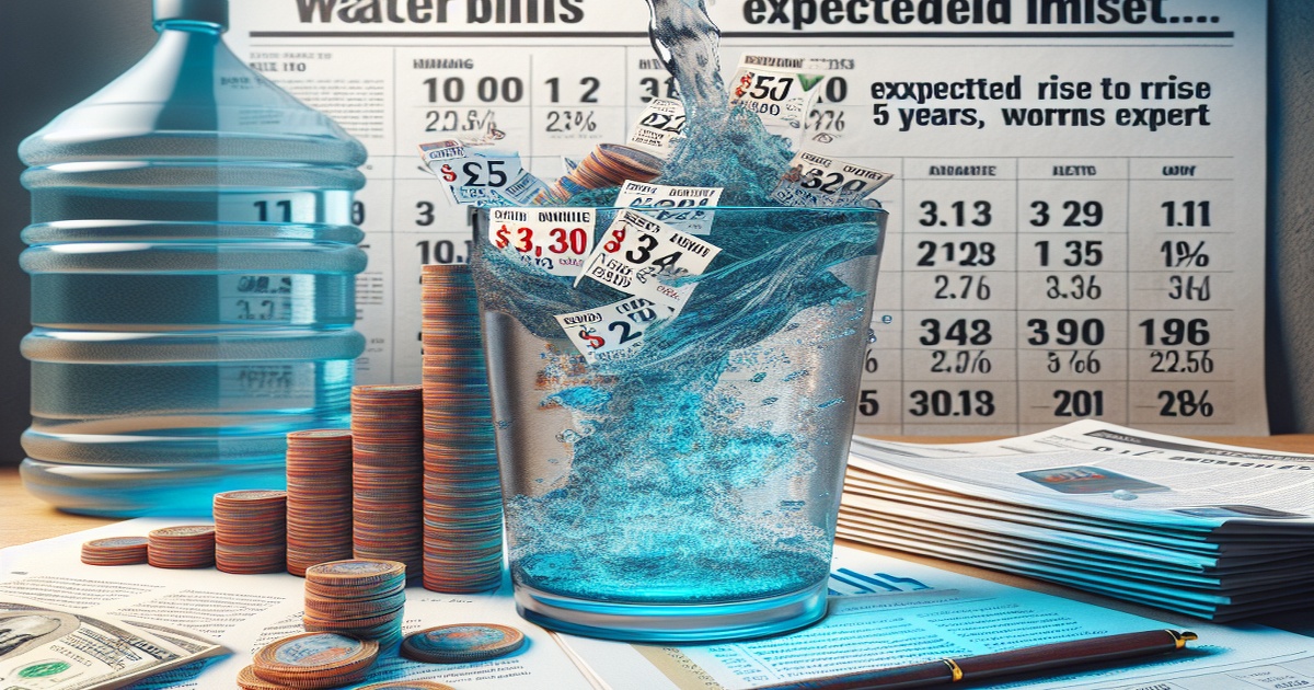 Water Bills Expected to Rise by 30% Over Five Years, Warns Expert