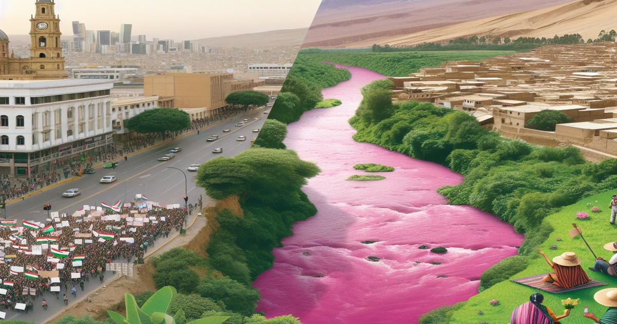 Main image to the post Tensions Flare in Lebanon and the USA, While a Pink River Baffles Peru