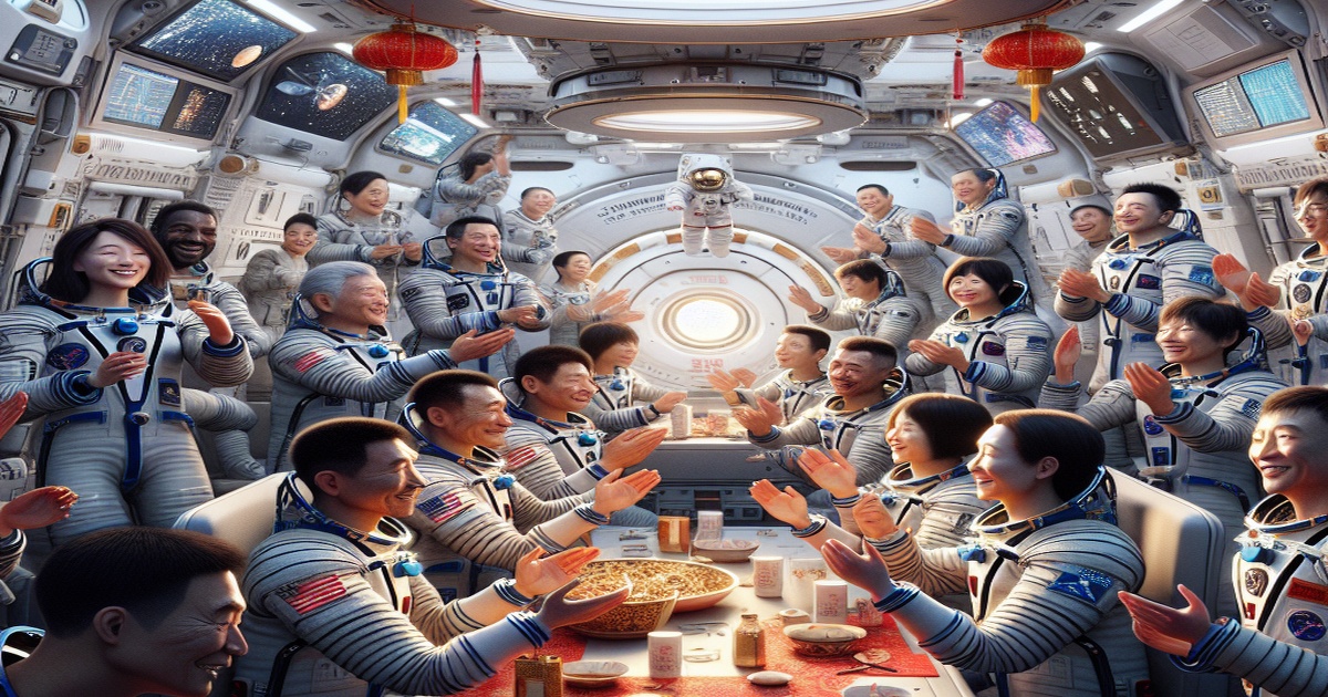 Astronauts of Shenzhou-19 Share Spring Festival Greetings from Tiangong