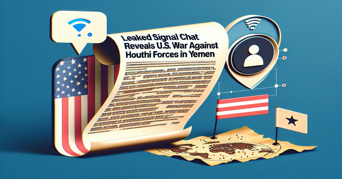 Main image to the post Leaked Signal Chat Reveals U.S. War Plans Against Houthi Forces in Yemen