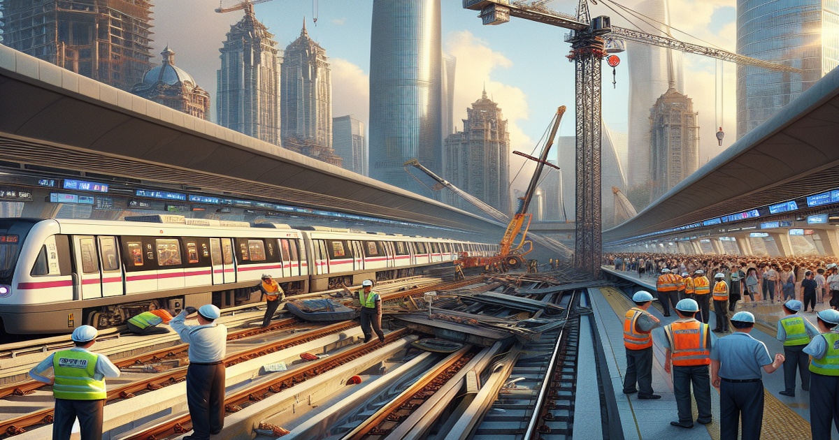 Main image to the post Metro Line 11 in Shanghai Disrupted by Tower Crane Incident