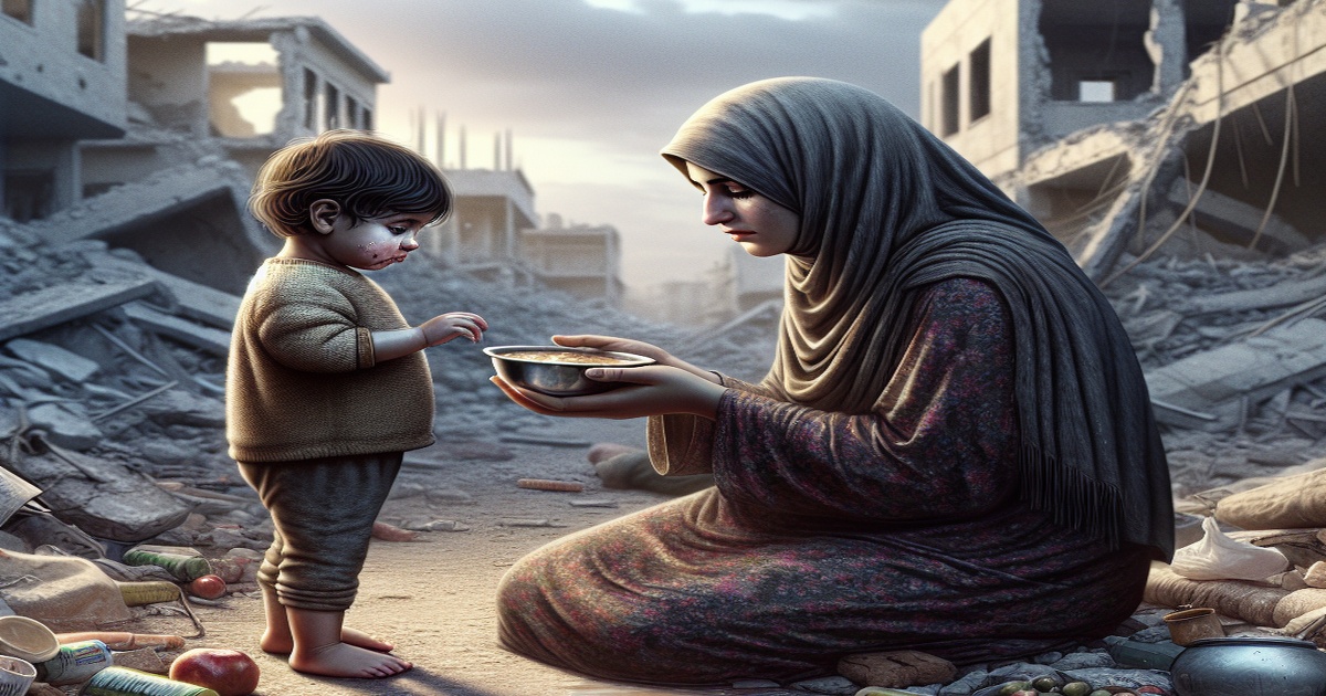 Main image to the post Gaza Faces Famine as Women and Children Struggle for Food Amid Continuing Conflict