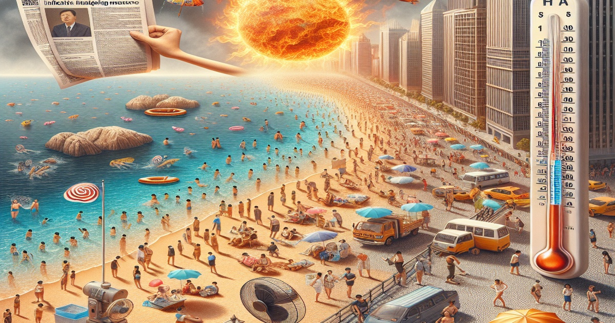 Main image to the post China Grapples with Widespread Heatwave, Issuing Alerts and Implementing Measures