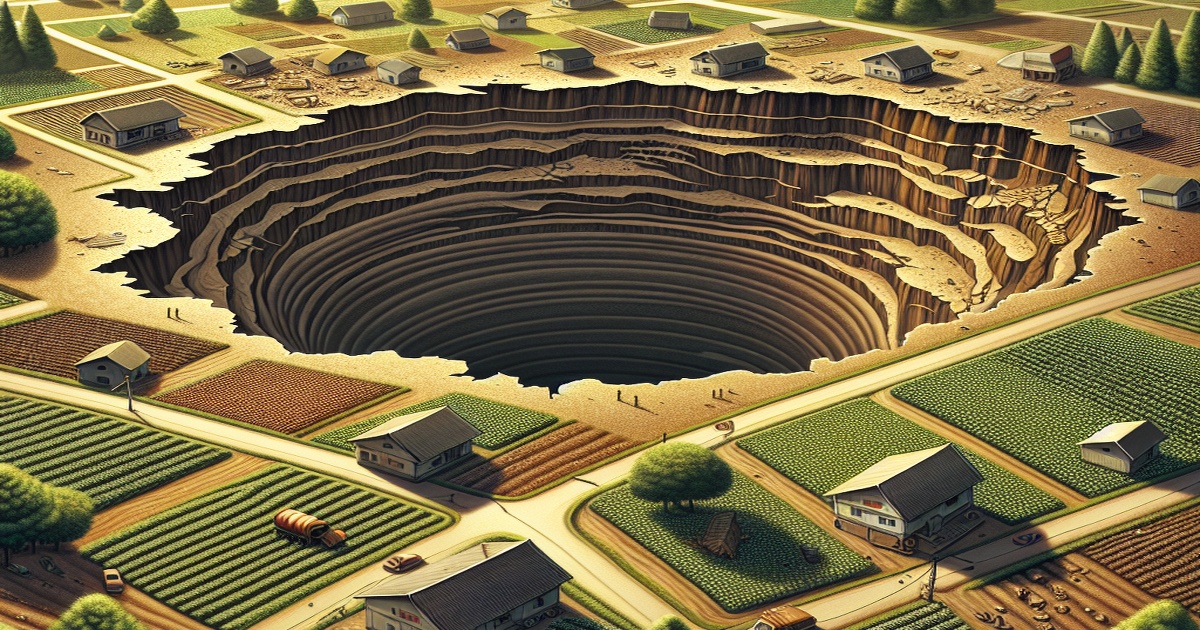 Main image to the post Sinkhole Crisis in Guizhou Province Disrupts Lives and Agriculture