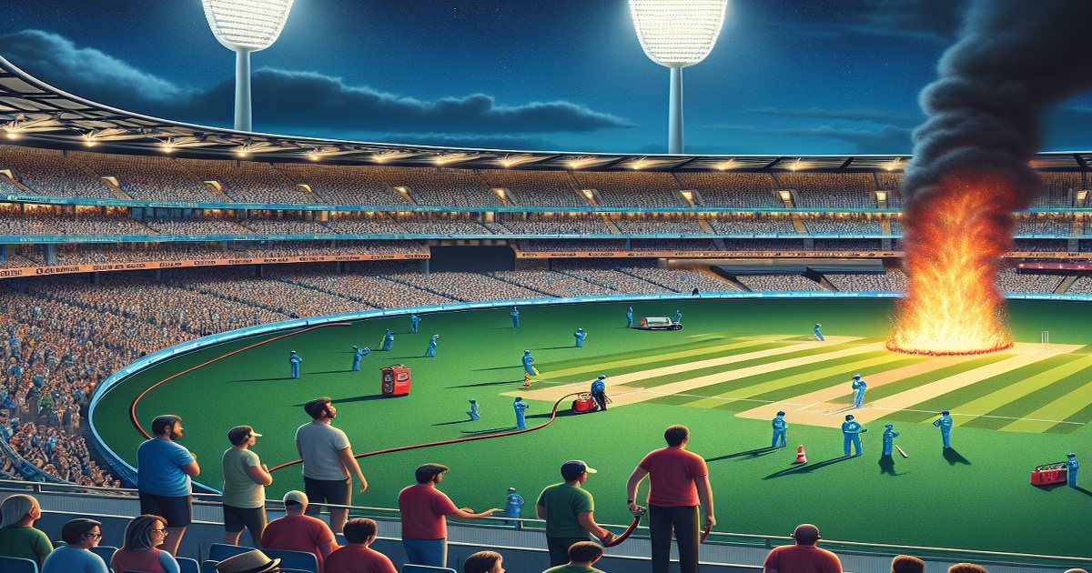 Main image to the post Electrical Fire Disrupts Big Bash Match at the Gabba