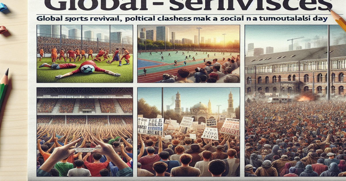 Main image to the post Global Sports Revival, Political Clashes, and Social Unrest Mark a Tumultuous Day