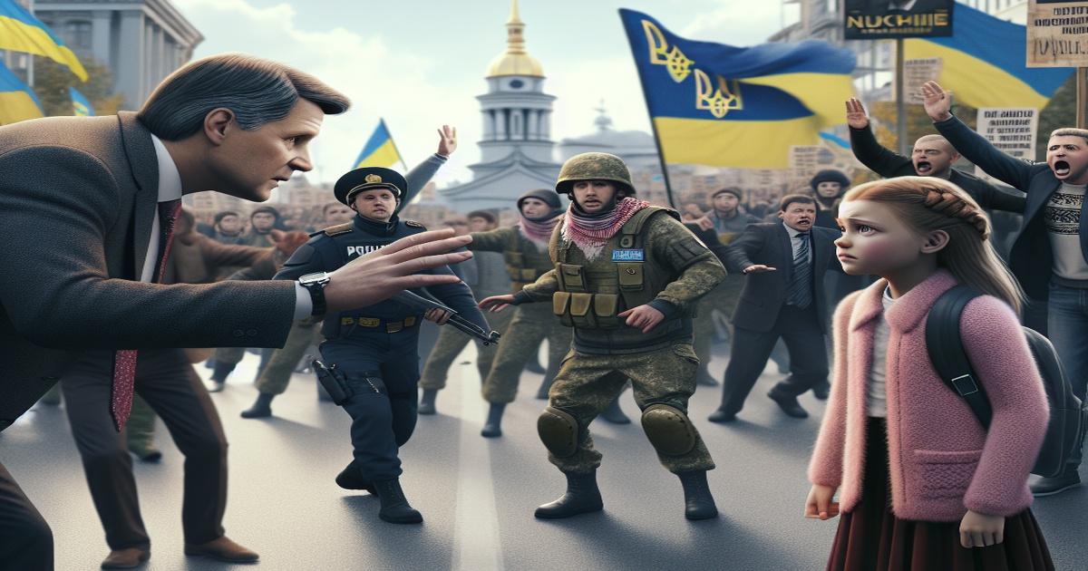 Main image to the post VP Vance in Tense Encounter with Pro-Ukraine Protesters While with Daughter