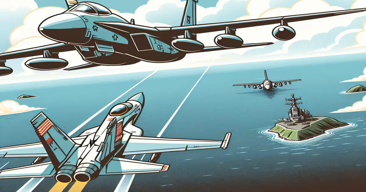 Main image to the post The People's Liberation Army Monitors US Aircraft Flying Through Taiwan Strait