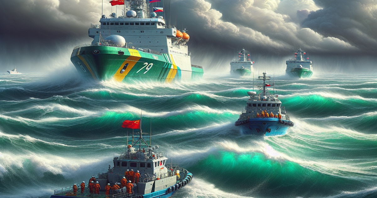 Main image to the post China Coast Guard Expels Philippine Vessels from Disputed Waters, Reaffirming Sovereignty Claims