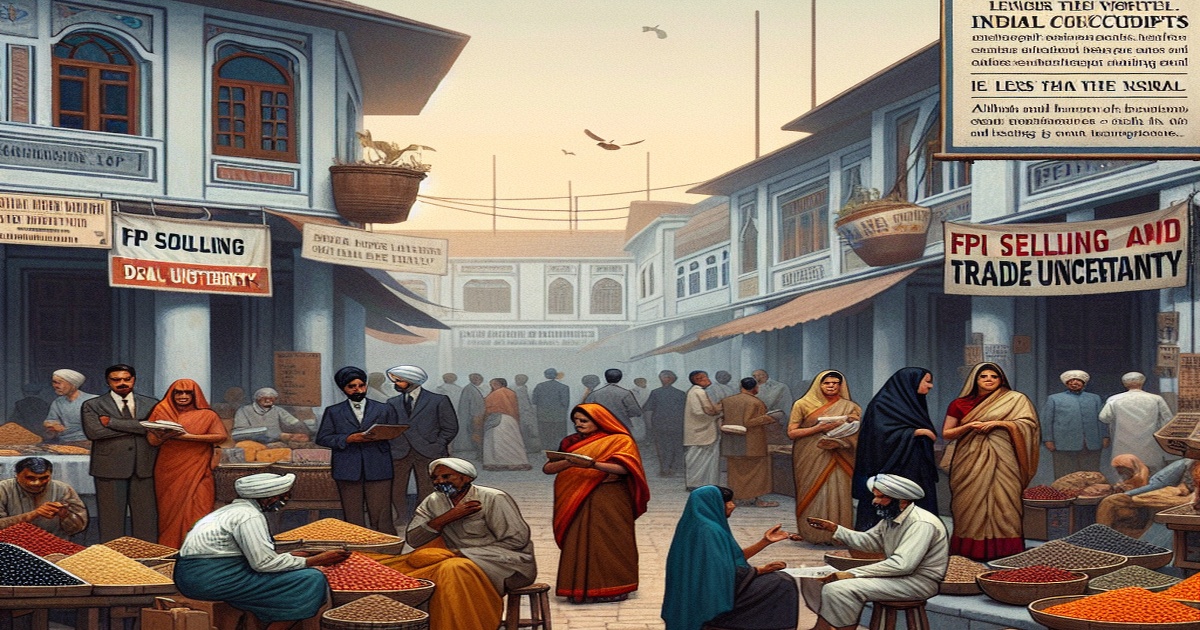 Main image to the post Indian Markets Open Weak Amidst FPI Selling and Trade Deal Uncertainty