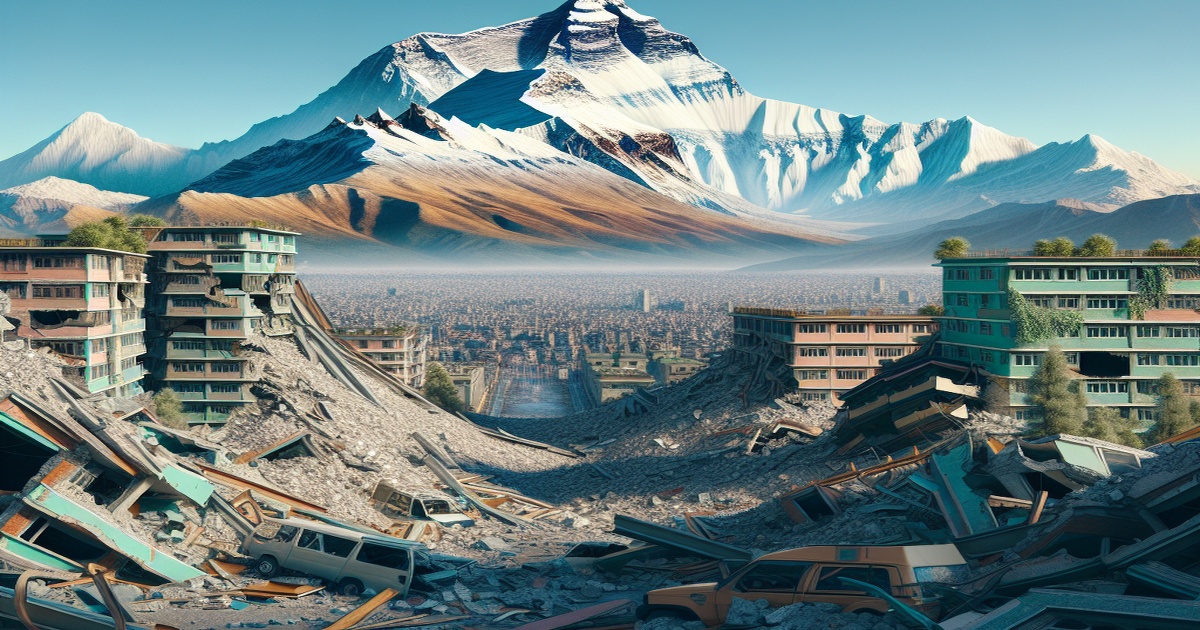 Mount Qomolangma Stands Tall Amidst Earthquake Devastation in Dingri